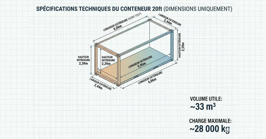 Dimensions techniques des conteneurs maritimes en 10, 20 et 40 pieds chez Eurocontex en Europe