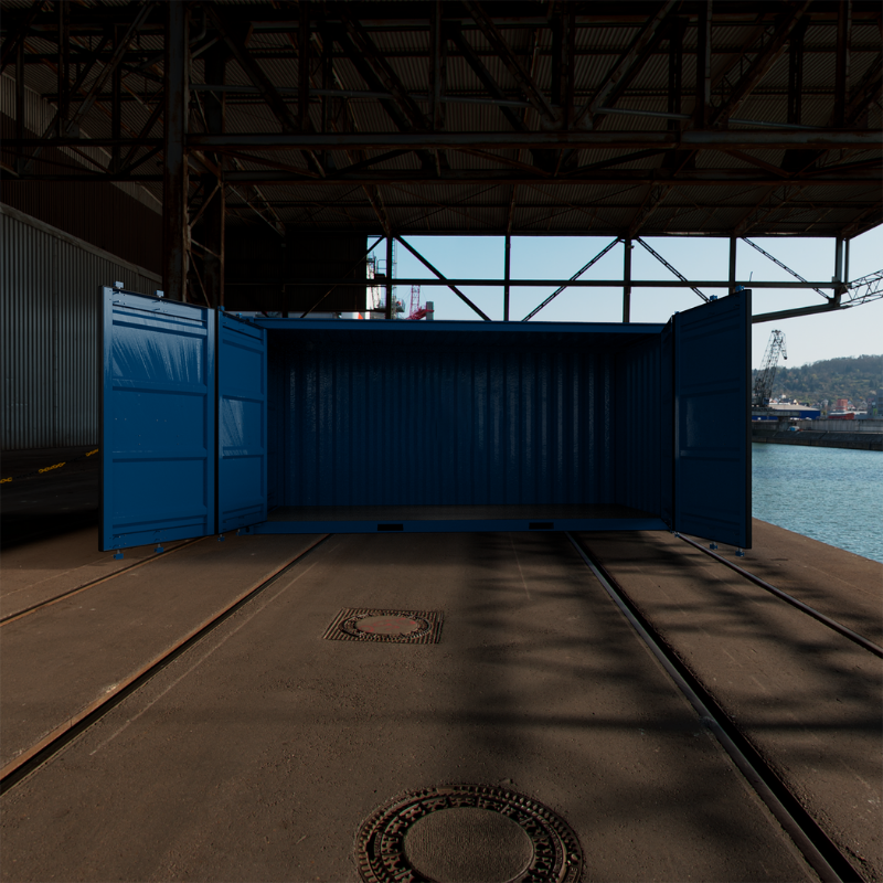 20 pieds high cube - open side