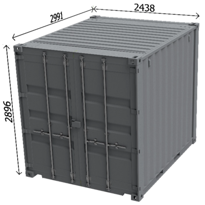 Conteneur 10 Pieds High Cube — Neuf & Occasion Dimension