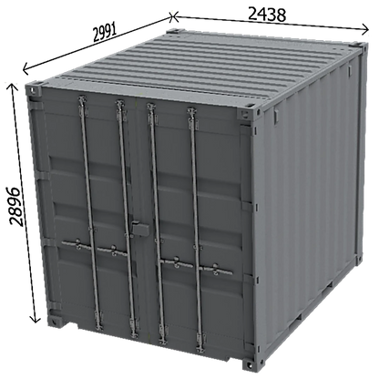 Conteneur 10 Pieds High Cube Open Side — Neuf & Occasion Dimension