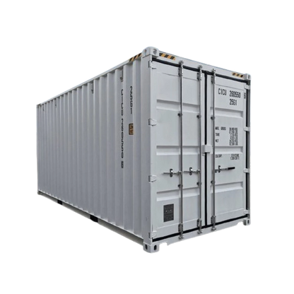 Container 20 pieds High Cube premier voyage Eurocontex – conteneur maritime neuf gris, vue 3/4