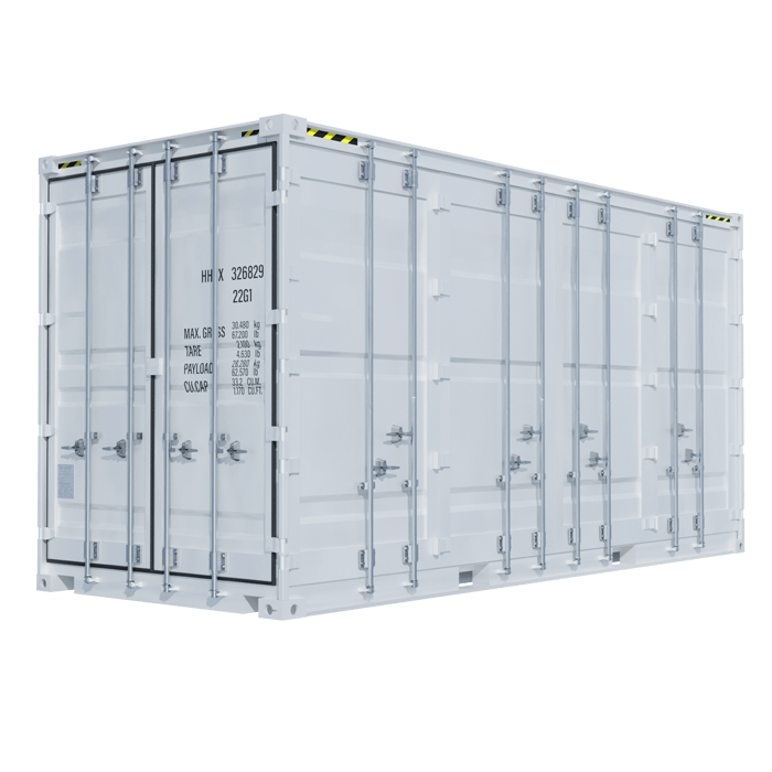 20 pieds high cube - open side